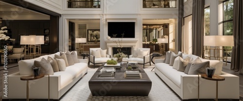 Furnished living Room in Luxury Home