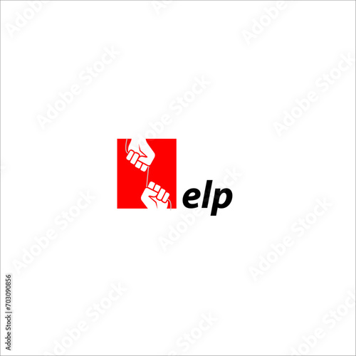 Illustration design for writing help with a picture of a hand holding a red rope, suitable for use as presentation material or a logo