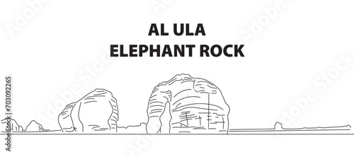 The elephant rock in Al Ula in Saudi Arabia photo