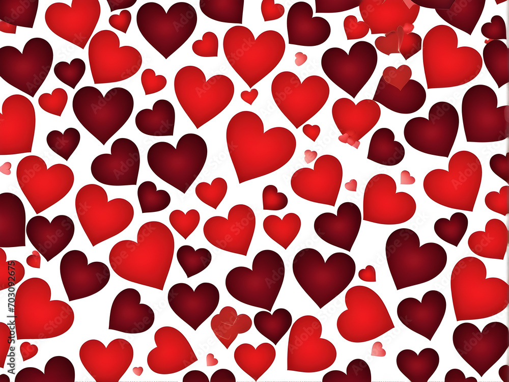 seamless pattern with hearts, generative ai seamless pattern with hearts, generative ai