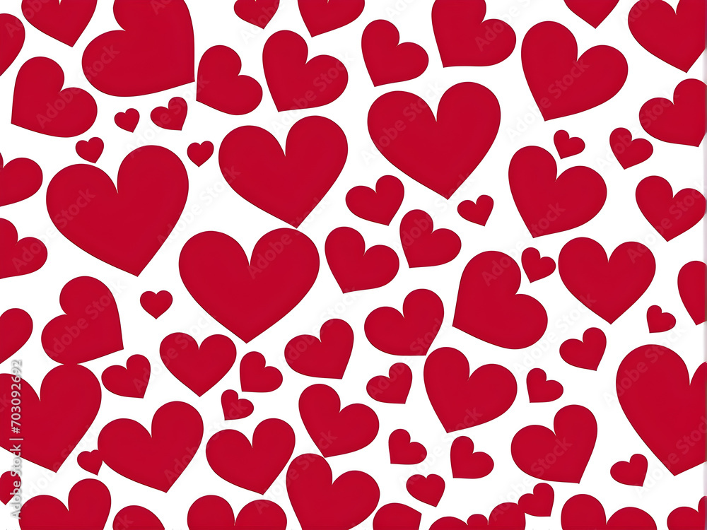 seamless pattern with hearts, generative ai seamless pattern with hearts, generative ai