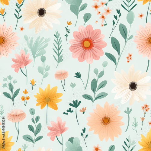 Spring Floral Seamless Pattern for Wallpapers  Backgrounds etc