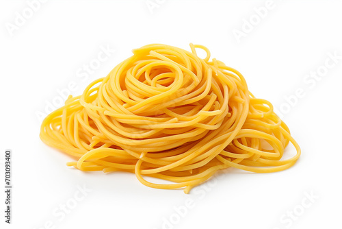 Generative AI Image of Italian Spaghetti Noodles on Isolated Background