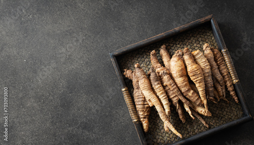Tableau sur toile deodeok, mountain herb whose roots have restorative properties