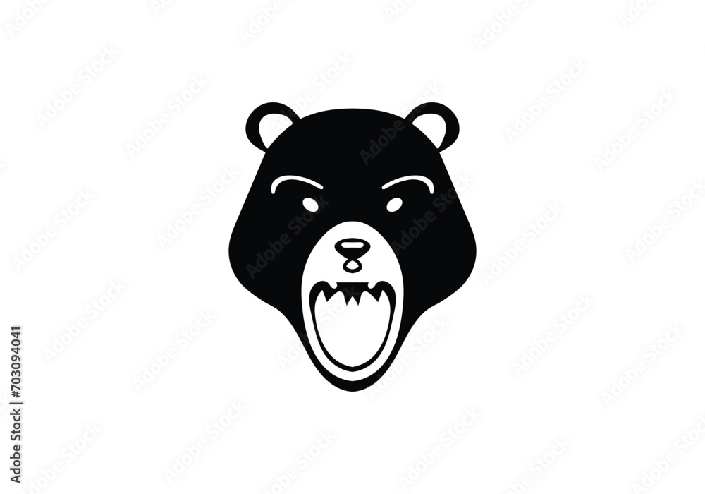 Cave Bear minimal style icon illustration design Cave Bear minimal style icon illustration design