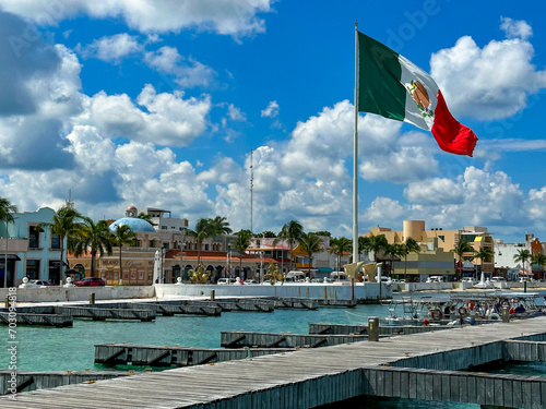 flags on the beach, México 
