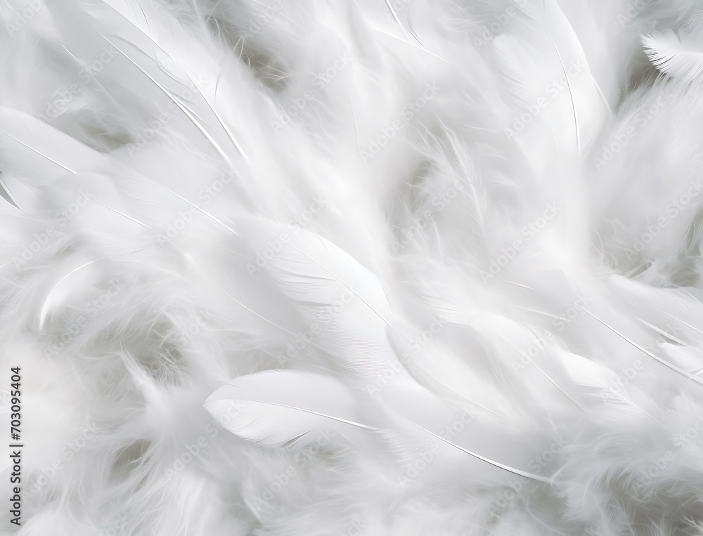 A background formed by the spread of white down feathers. bird feathers texture background. A background formed by the spread of white down feathers. bird feathers texture background.