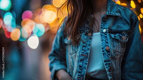 Effortlessly Cool Look effortlessly cool in this uni denim jacket teamed with a plain white top and black relaxedfit jeans the ultimate street style ensemble.