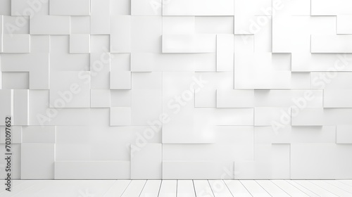 Modern tile wall white background design © Lerson