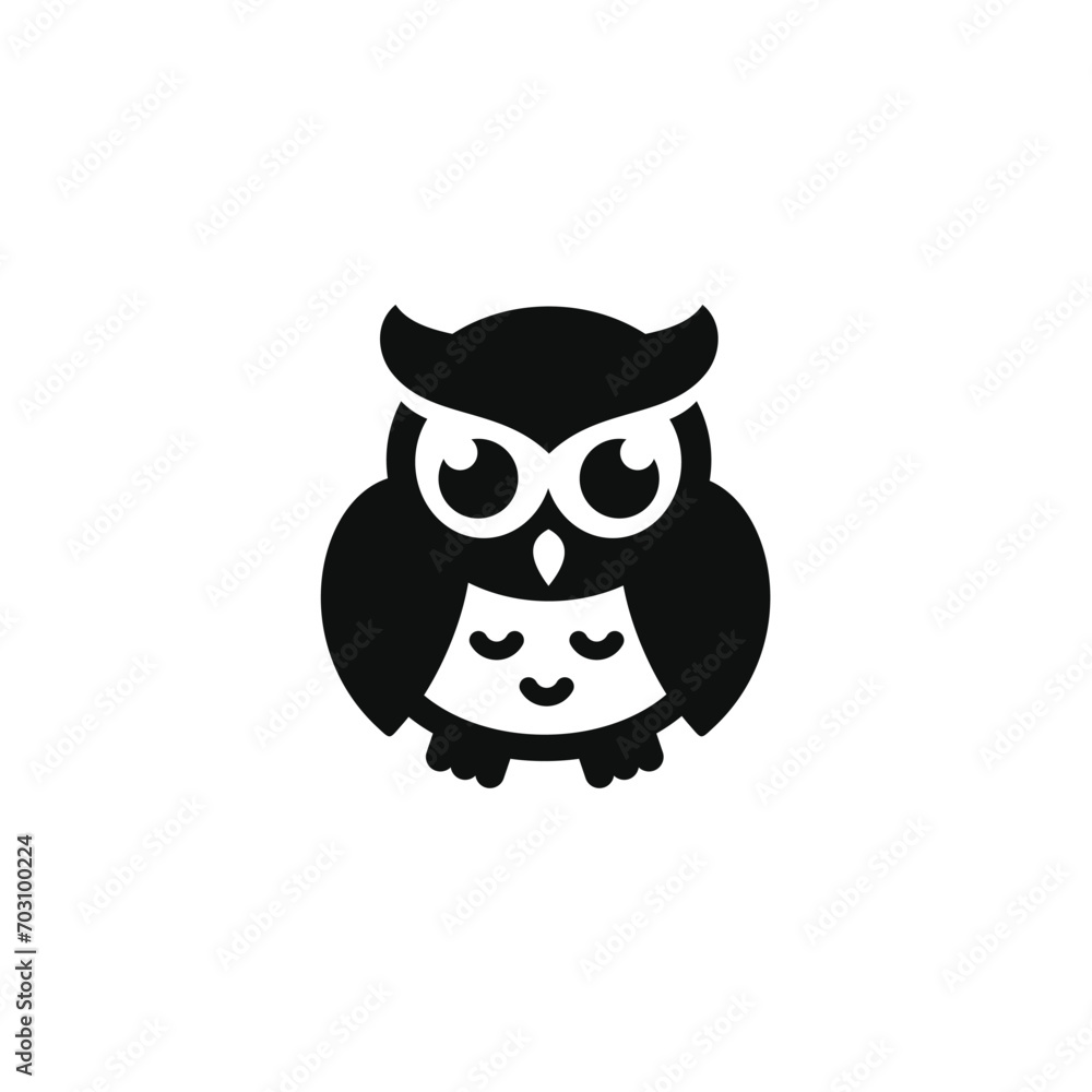 Obraz premium Owl knowledge icon isolated on transparent background