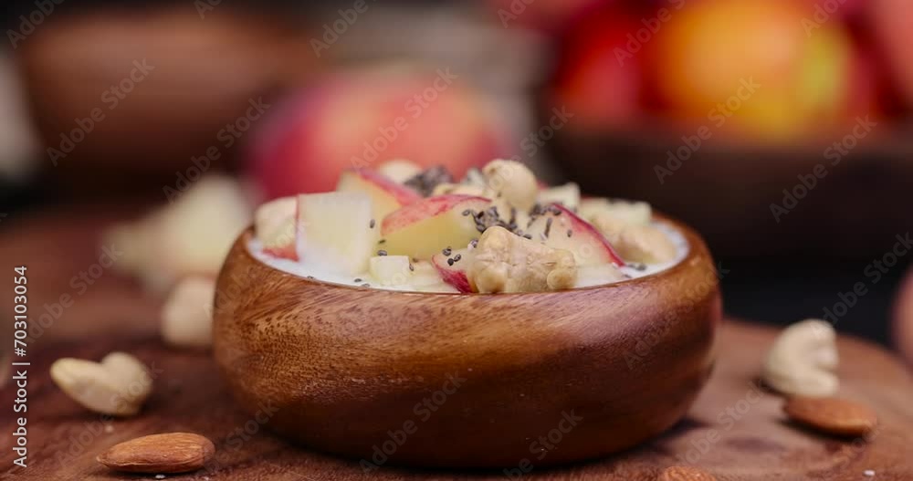 add chia seeds to fresh milk yogurt with peach slices , creamy sourdough yogurt with ripe peach slices add chia seeds to fresh milk yogurt with peach slices , creamy sourdough yogurt with ripe peach slices