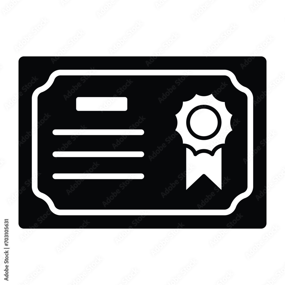 Certificate icon design, illustration design Certificate icon design, illustration design