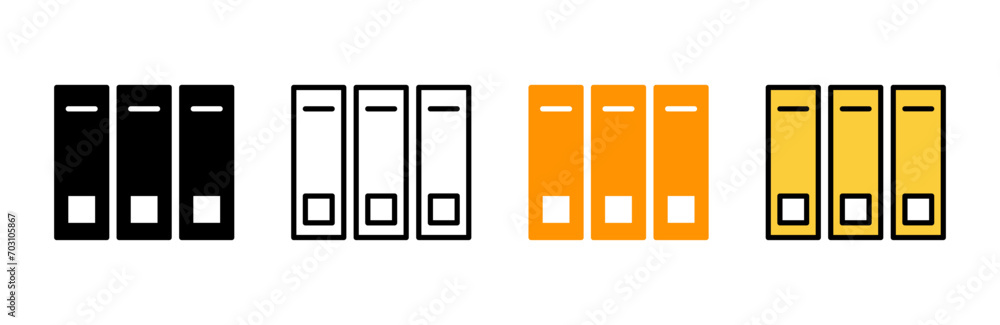 Library icon set vector. education sign and symbol Library icon set vector. education sign and symbol