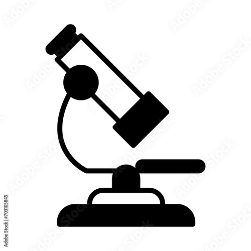 Microscope icon. Electronic microscope icon