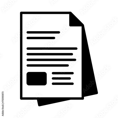 Document icon. Report icon