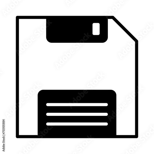 Diskette icon. 3.5-inch diskette