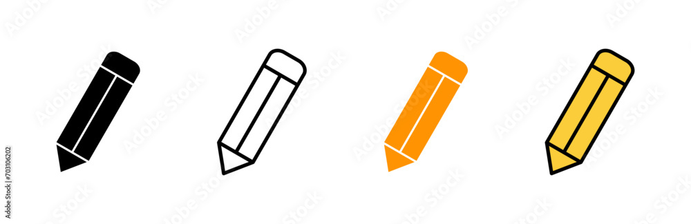 Pencil icon set vector. pen sign and symbol. edit icon vector Pencil icon set vector. pen sign and symbol. edit icon vector