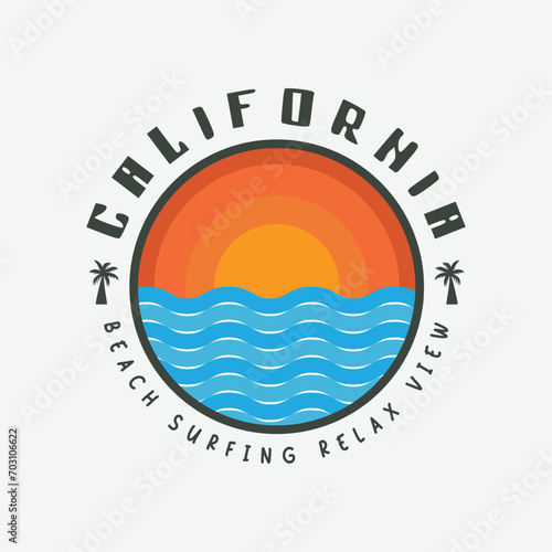 California graphic t-shirt and apparel design