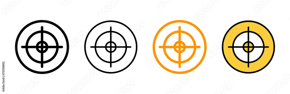 Target icon set vector. goal icon vector. target marketing sign and symbol Target icon set vector. goal icon vector. target marketing sign and symbol