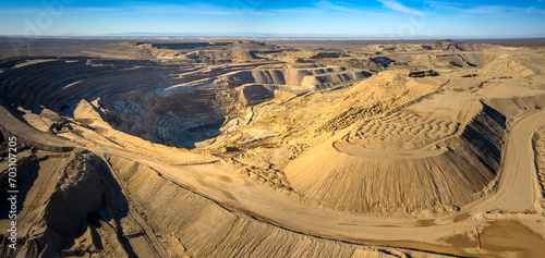 Aerial view of the Mesquite open pit gold mine 
