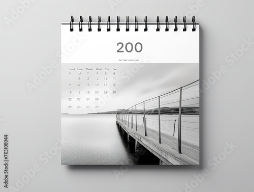 Elegant Wall Calendar Mockup for Home and Office - AI Generated