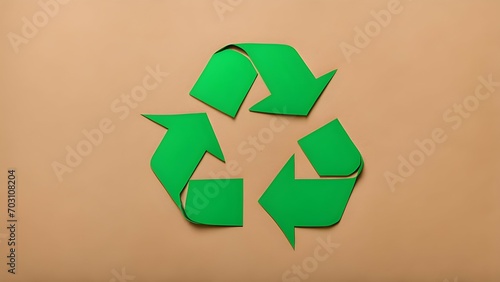 recycle symbol on a brown background. Recylcing Concept