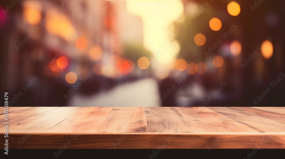 wood table top blurred restaurant interior background wood table top blurred restaurant interior background