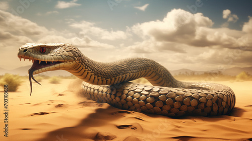 snake in the desert photo