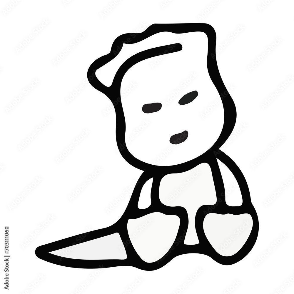 Cute dinosaur doodle with transparent background Cute dinosaur doodle with transparent background