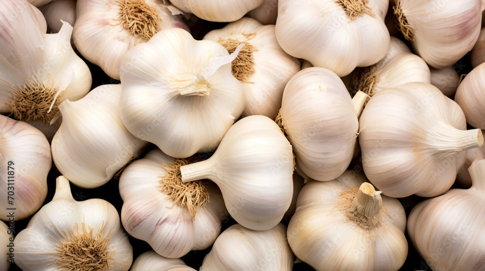 Garlic in a group wallpaper - ai generative Garlic in a group wallpaper - ai generative