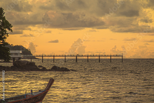 Wallpaper Mural Thai Asian bald eagle soars against the sky, Patong Beach, Phuket, clear blue. Torontodigital.ca
