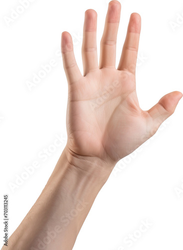 Hi five hand isolated on transparent background.PNG
