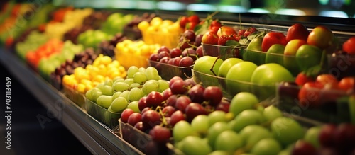 Fruits In a modern fruit and vegetable shop photo