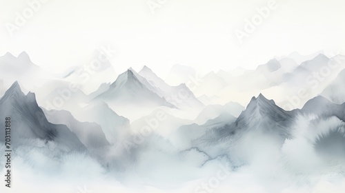 Mountain water color light gray background #703113888