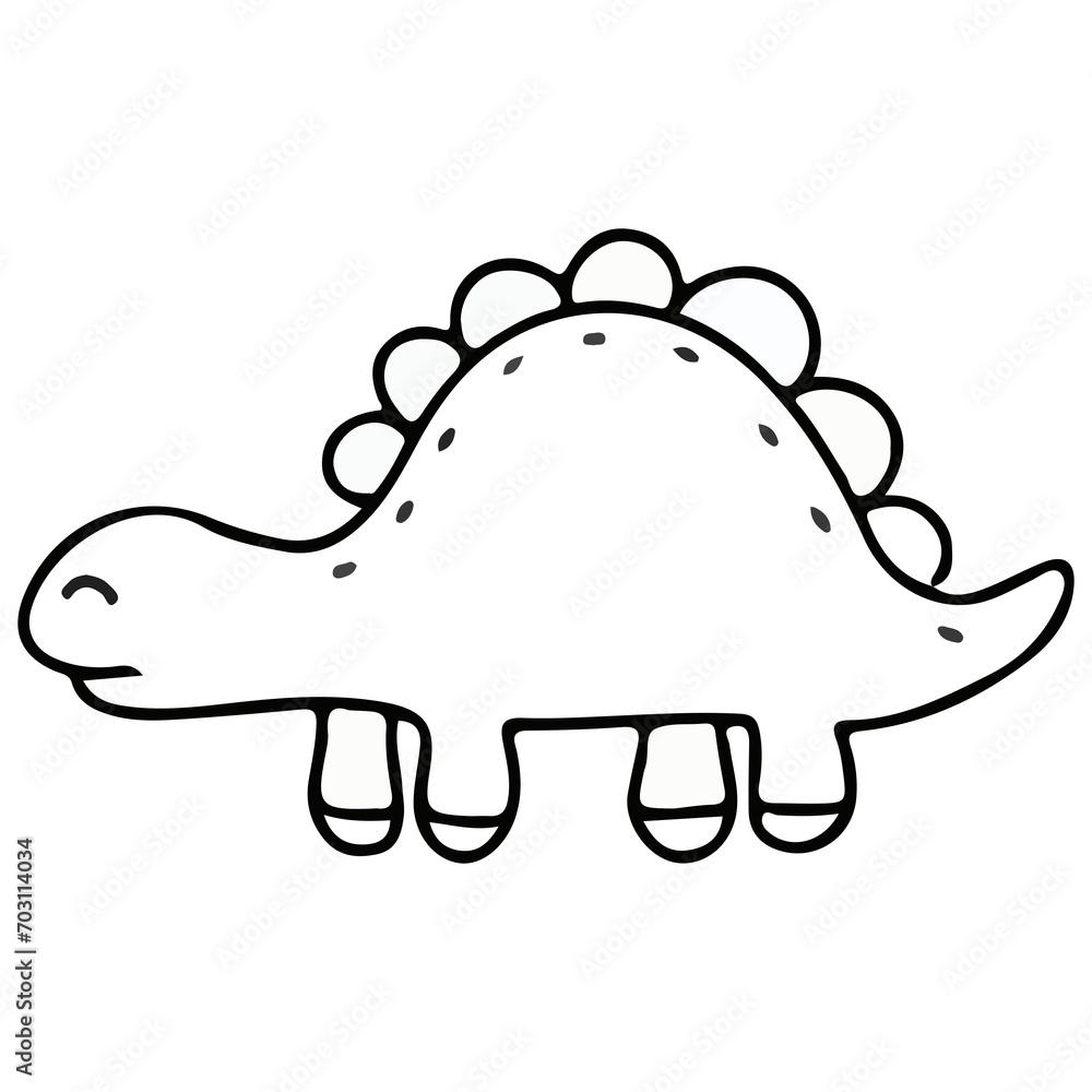 Cute dinosaur doodle with transparent background Cute dinosaur doodle with transparent background