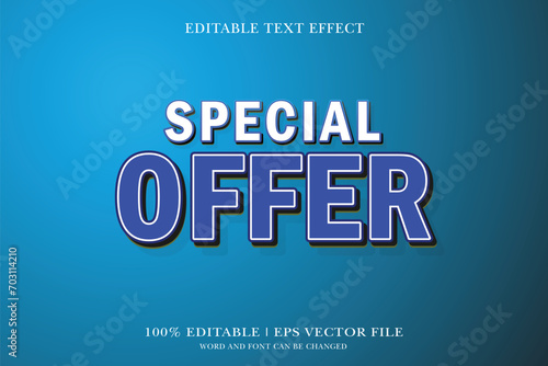 Special Offer, Editable text Effect with 3d vector design