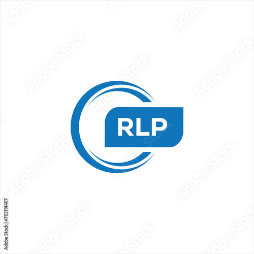   RLP letter design for logo and icon.RLP typography for technology, business and real estate brand.RLP monogram logo. photo