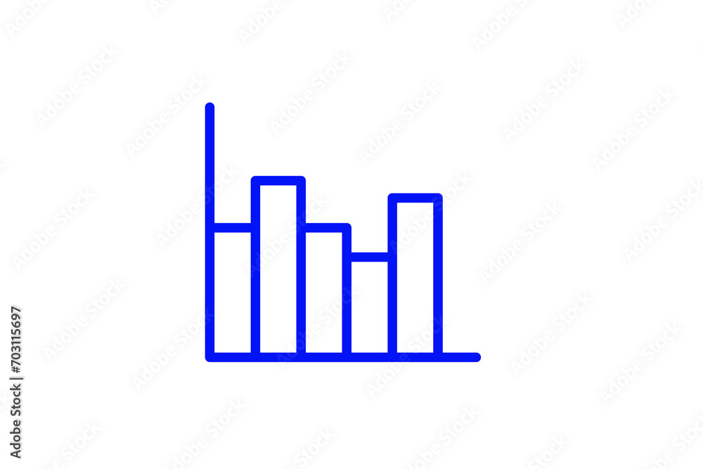 stats pictogram isolated on white in flat style design. Vector illustration. stats pictogram isolated on white in flat style design. Vector illustration.