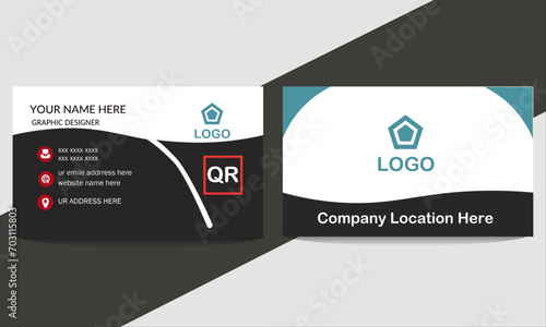 business card design . double sided business card template modern and clean style .and attractive caller. 
