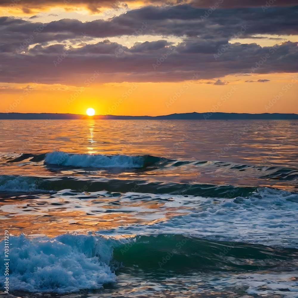 Obraz premium The sea and the sunset