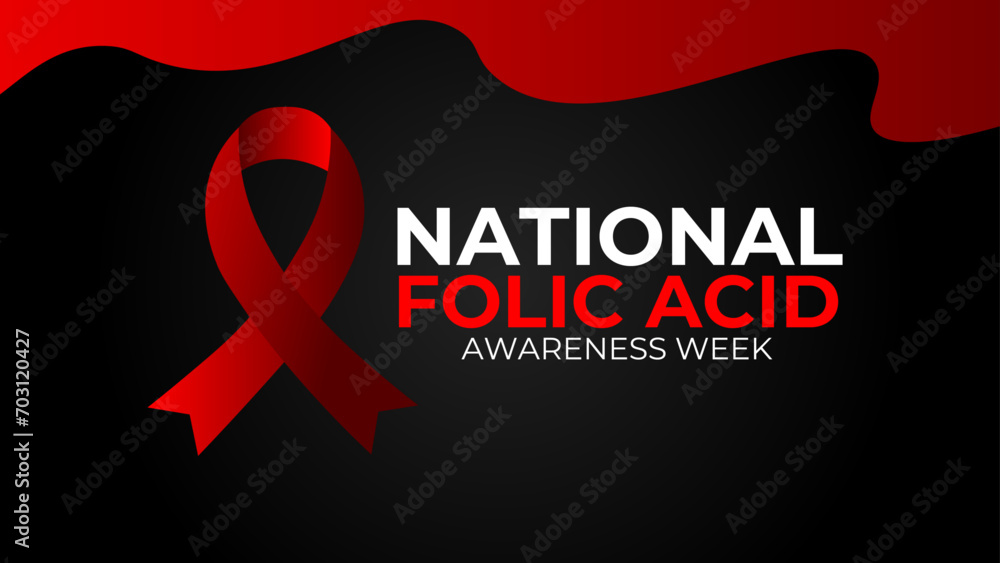 National Folic Acid Awareness Week. January is National Folic Acid Awareness Week. suit for banner, greeting card, poster, cover, flyer, backdrop, website, with background. Vector illustration National Folic Acid Awareness Week. January is National Folic Acid Awareness Week. suit for banner, greeting card, poster, cover, flyer, backdrop, website, with background. Vector illustration