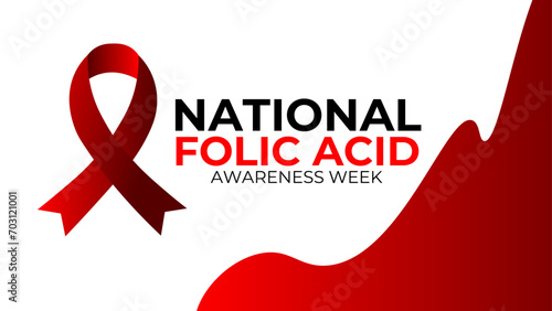 National Folic Acid Awareness week is observed every year in January. spread awareness about the importance of folic acid. it can help prevent some serious birth defects of the brain and spine. vector photo