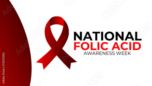 National Folic Acid Awareness week is observed every year in January. spread awareness about the importance of folic acid. it can help prevent some serious birth defects of the brain and spine. vector photo