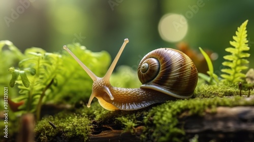 Snail in the forest