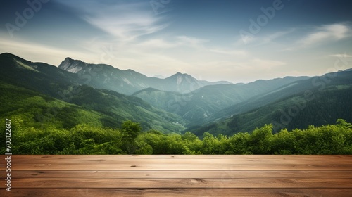 landscape with lake and mountains © Raccoon Stock AI