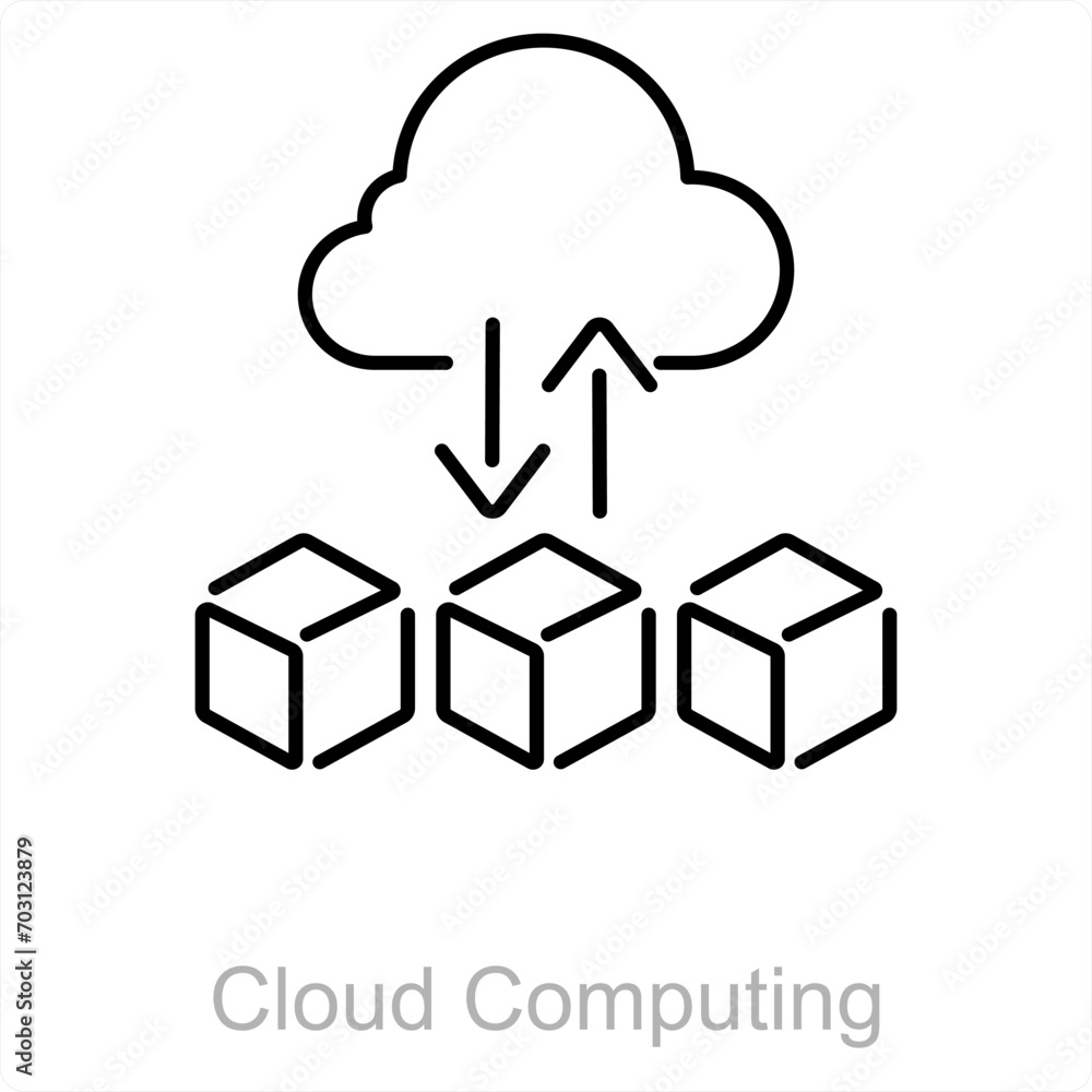 Cloud Computing and technology icon concept Cloud Computing and technology icon concept