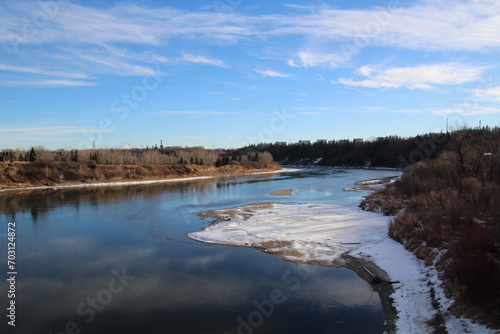 River In January  Gold Bar Park  Edmonton  Alberta