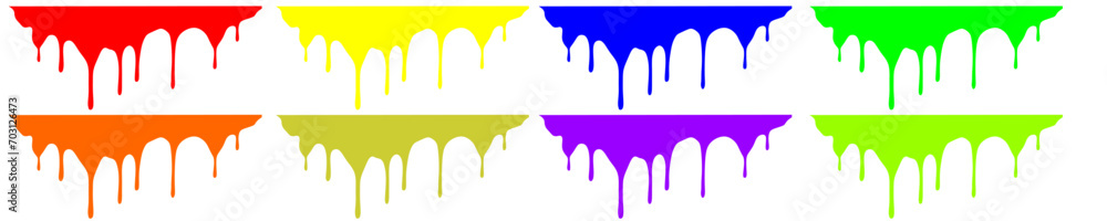 Obraz premium Liquid Multi Colors drop design Stroke. Gradient colorful abstract Isolated.