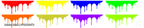 Liquid Multi Colors drop design Stroke. Gradient colorful abstract Isolated.