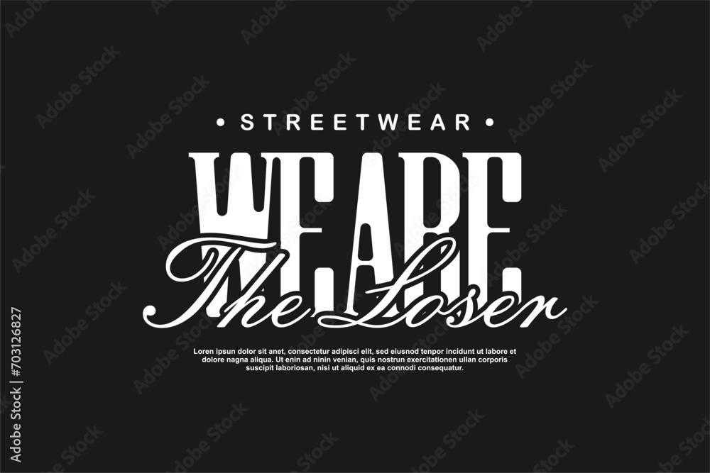 Vector streetwear design ideas concept vector graphic tee design suitable for printing